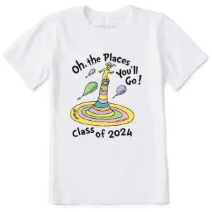 Kids Oh the Places Class of 2024 Short Sleeve Crusher Tee Life is Good