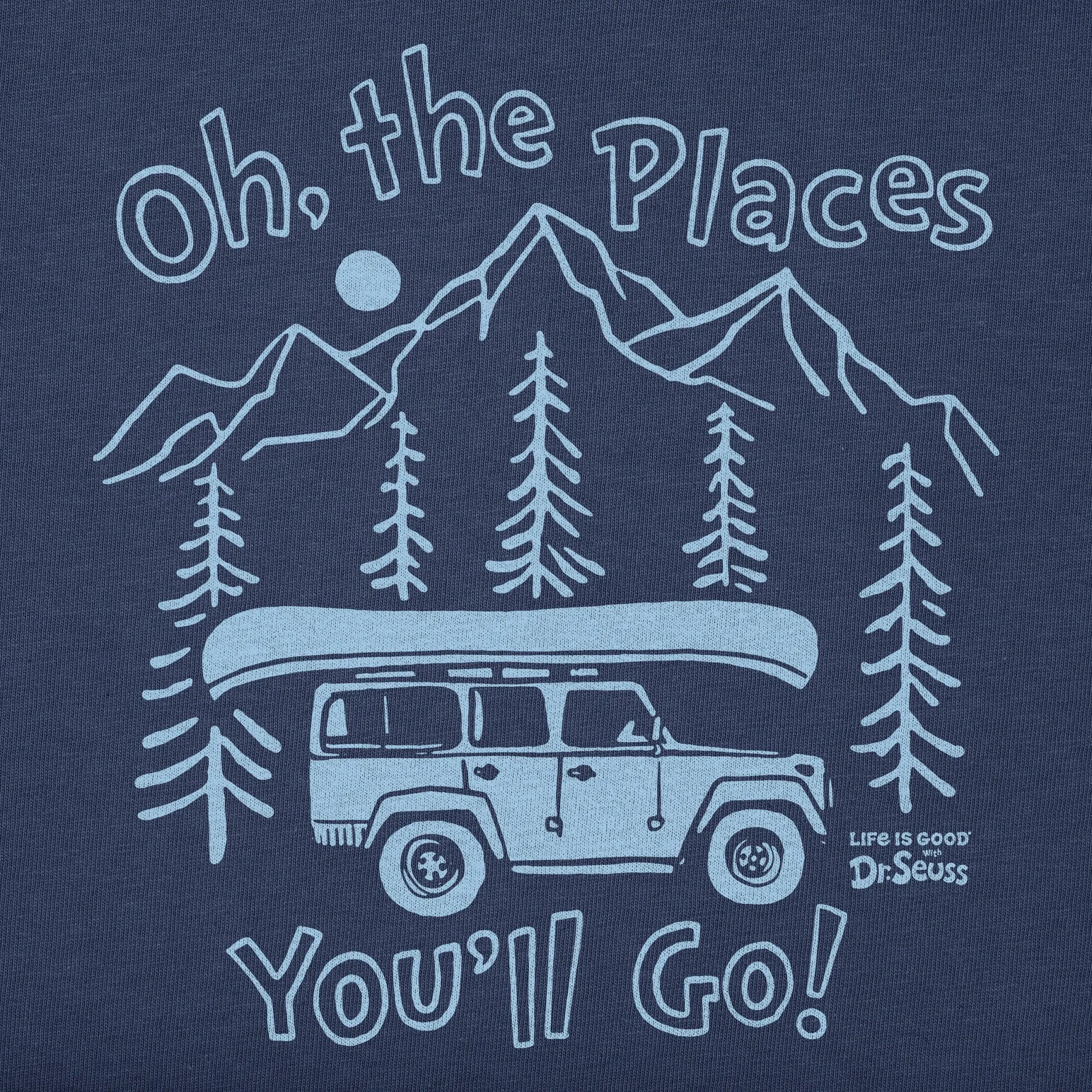 Kids Oh the Places You'll Go Canoe Trip Short Sleeve Crusher Tee Life is Good