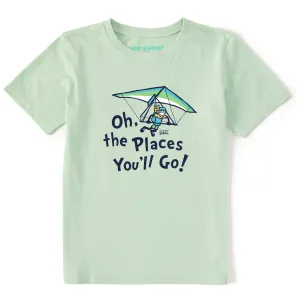 Kids Oh the Places You'll Go Hang Gliding Short Sleeve Crusher Tee Life is Good