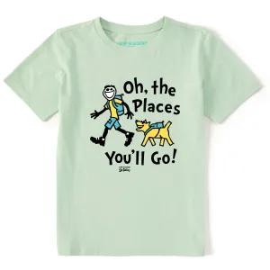 Kids Oh the Places You'll Go Hiking Short Sleeve Crusher Tee Life is Good