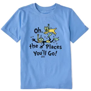 Kids Oh the Places You'll Go Scuba Short Sleeve Crusher Tee Life is Good