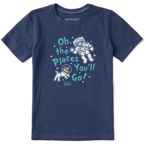 Kids Oh the Places You'll Go Space Short Sleeve Crusher Tee Life is Good
