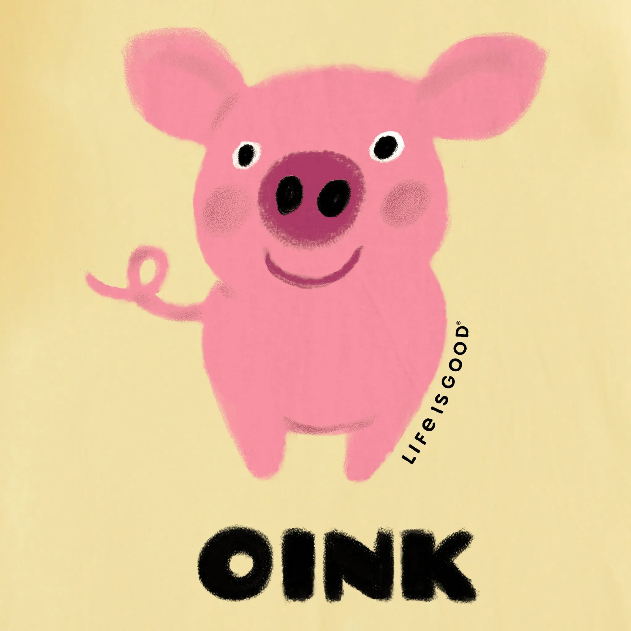 Kids Oink Pig Short Sleeve Crusher Tee Life is Good