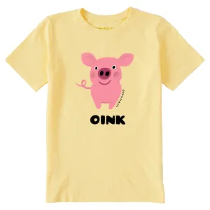 Kids Oink Pig Short Sleeve Crusher Tee Life is Good