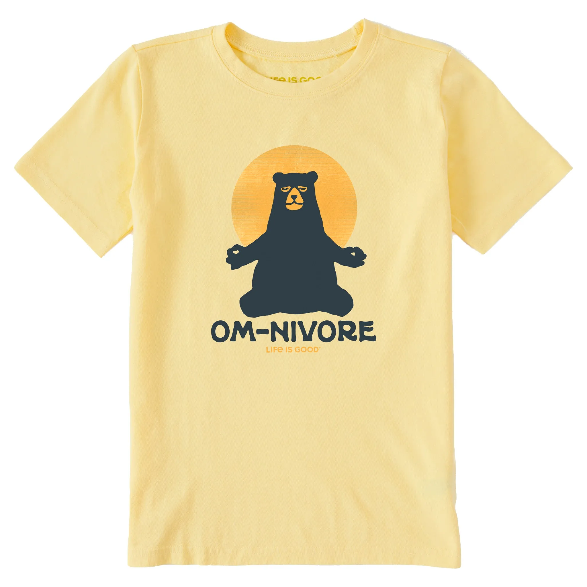 Kids Om-nivore Yoga Bear Short Sleeve Crusher Tee Life is Good