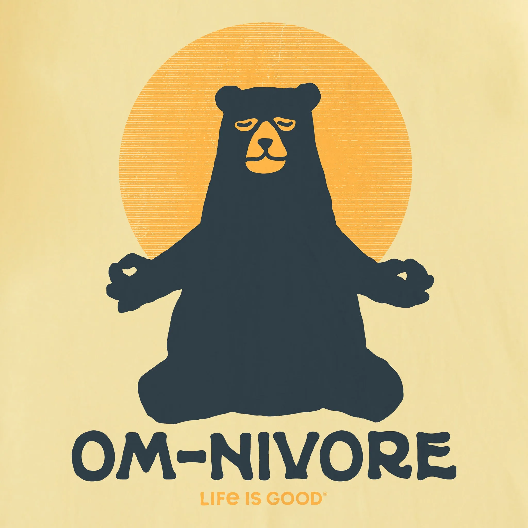Kids Om-nivore Yoga Bear Short Sleeve Crusher Tee Life is Good