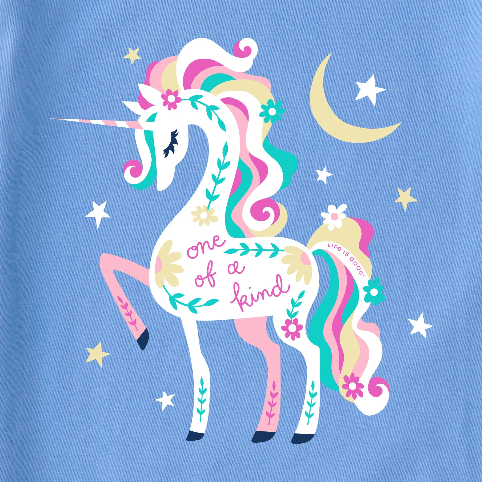 Kids One of a Kind Unicorn Short Sleeve Crusher Tee Life is Good
