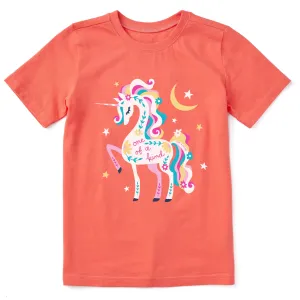 Kids One of a Kind Unicorn Short Sleeve Crusher Tee Life is Good