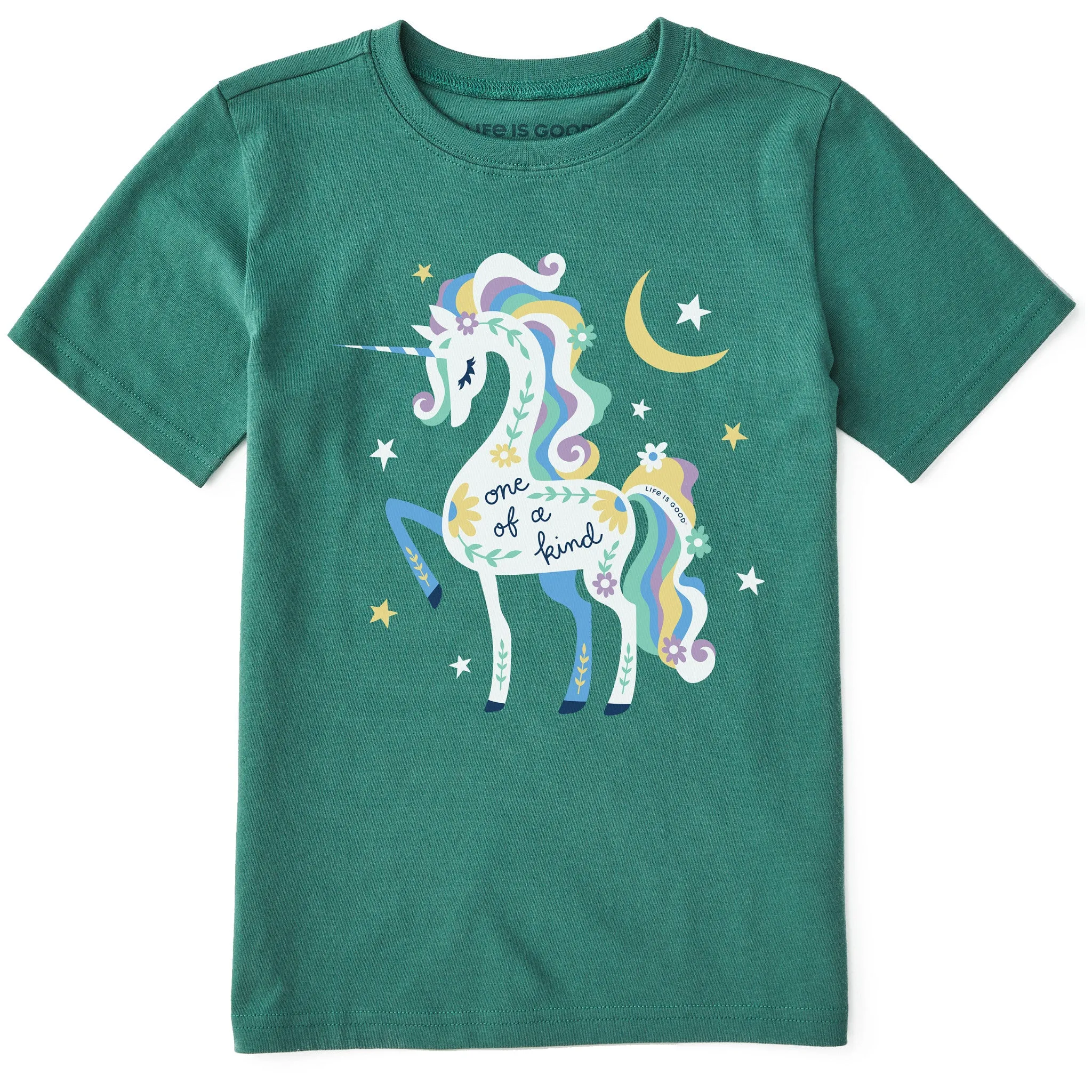 Kids One of a Kind Unicorn Short Sleeve Crusher Tee Life is Good