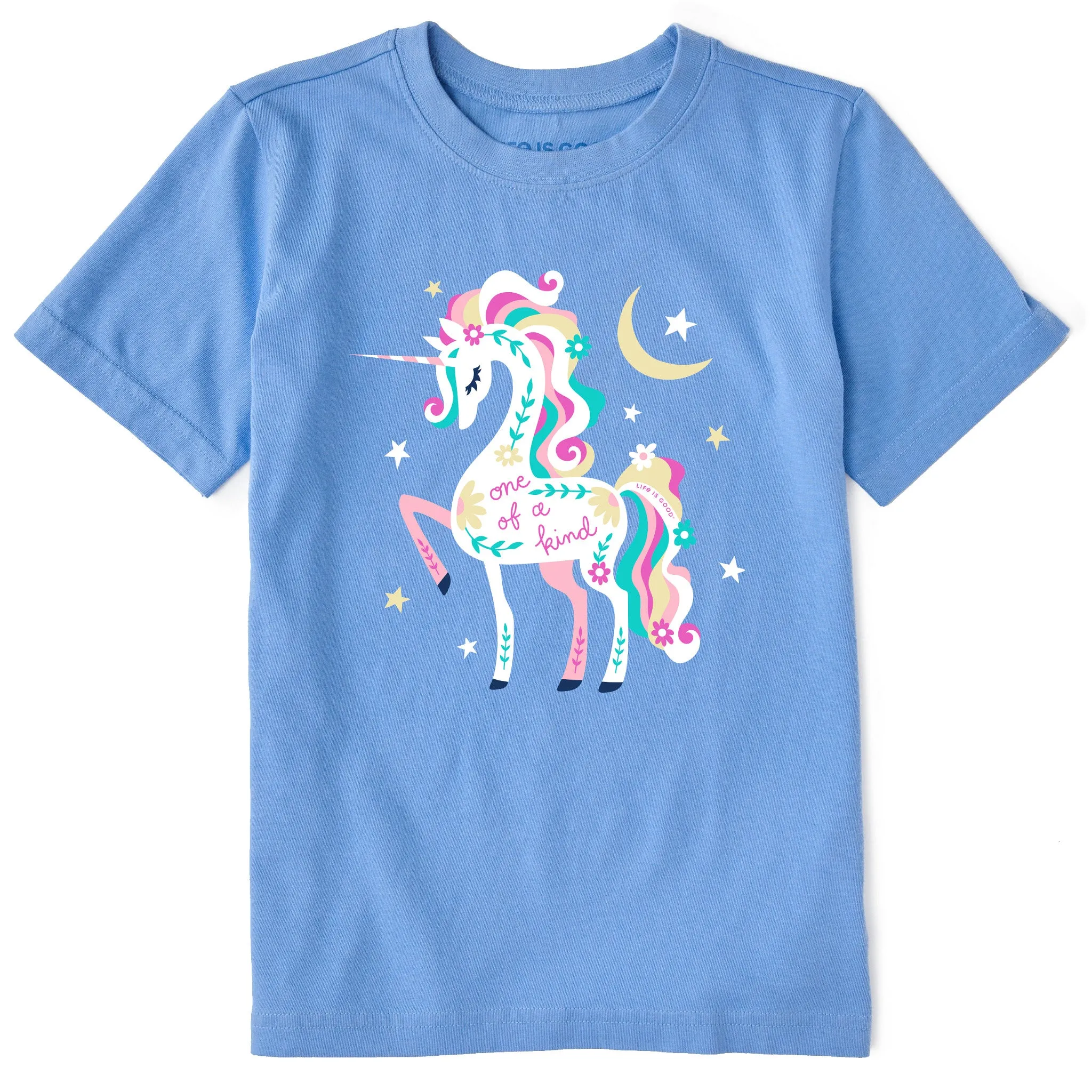 Kids One of a Kind Unicorn Short Sleeve Crusher Tee Life is Good