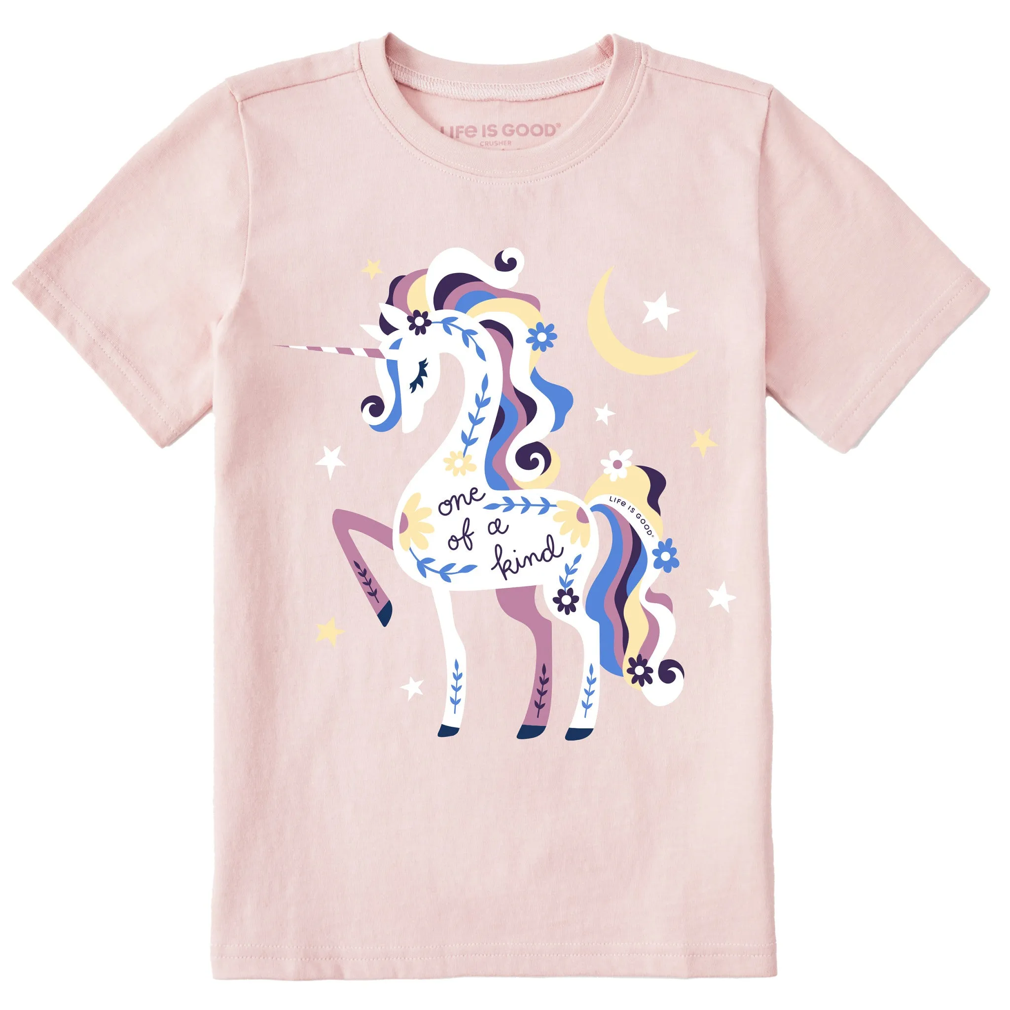 Kids One of a Kind Unicorn Short Sleeve Crusher Tee Life is Good