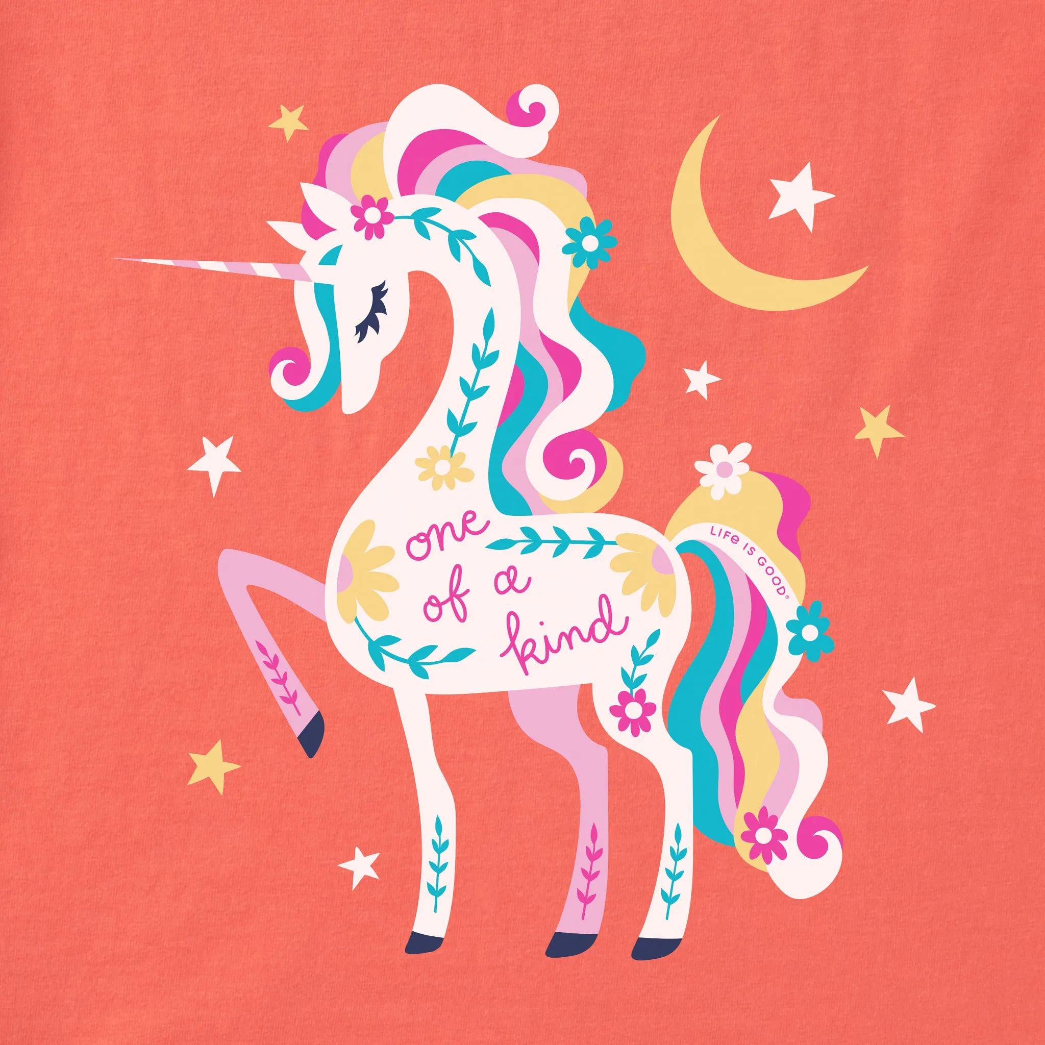 Kids One of a Kind Unicorn Short Sleeve Crusher Tee Life is Good