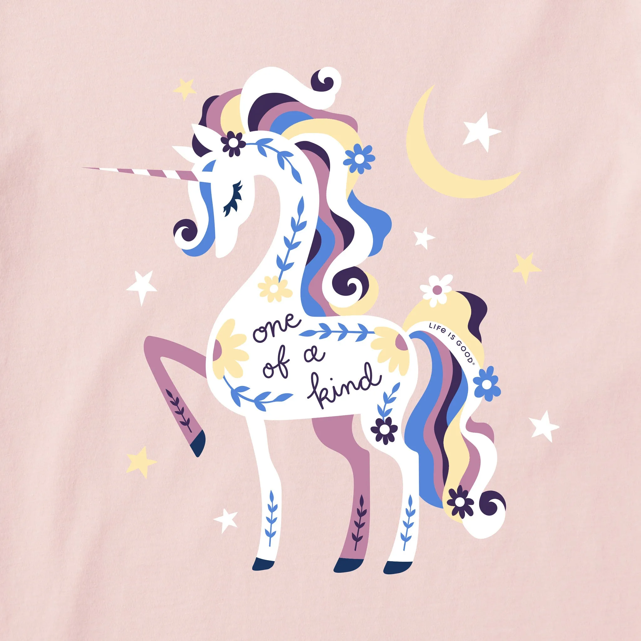 Kids One of a Kind Unicorn Short Sleeve Crusher Tee Life is Good