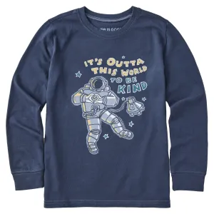Kids Outta This World to be Kind Long Sleeve Crusher Tee Life is Good