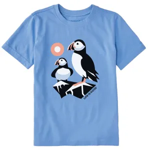 Kids Pair of Puffins Short Sleeve Crusher Tee Life is Good