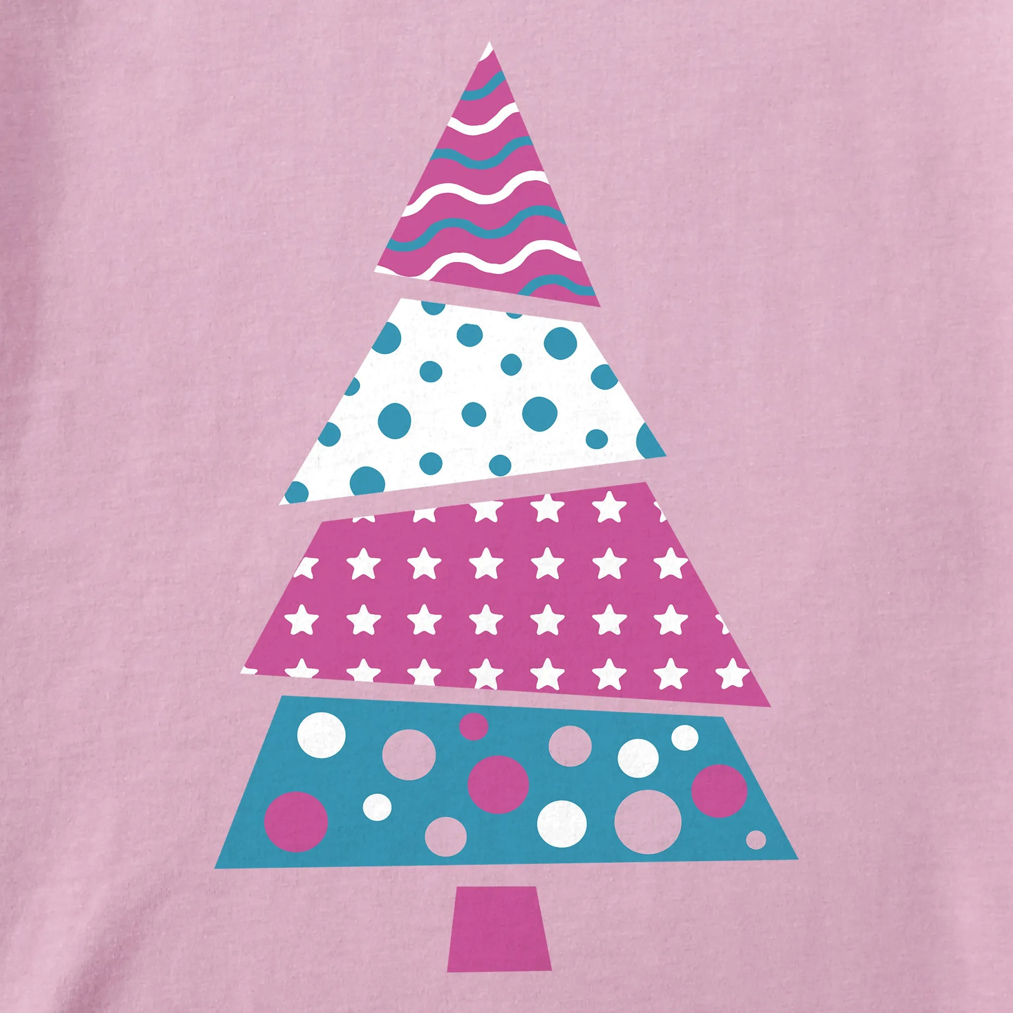 Kids Patchwork Christmas Tree Short Sleeve Crusher Tee Life is Good