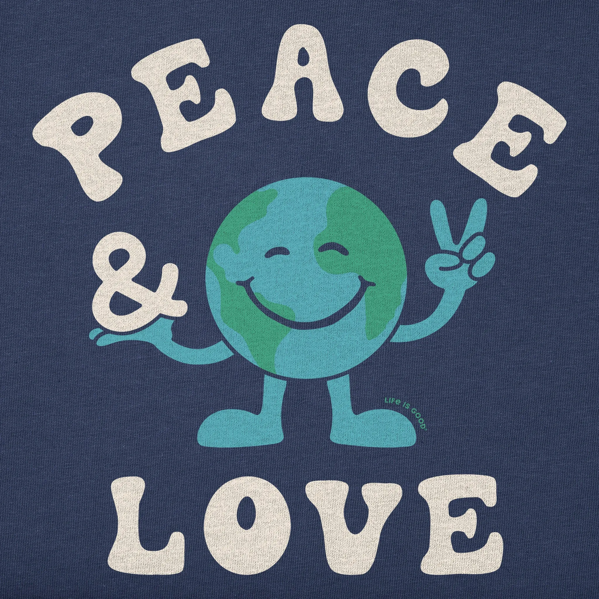 Kids Peace & Love Earth Short Sleeve Crusher Tee Life is Good