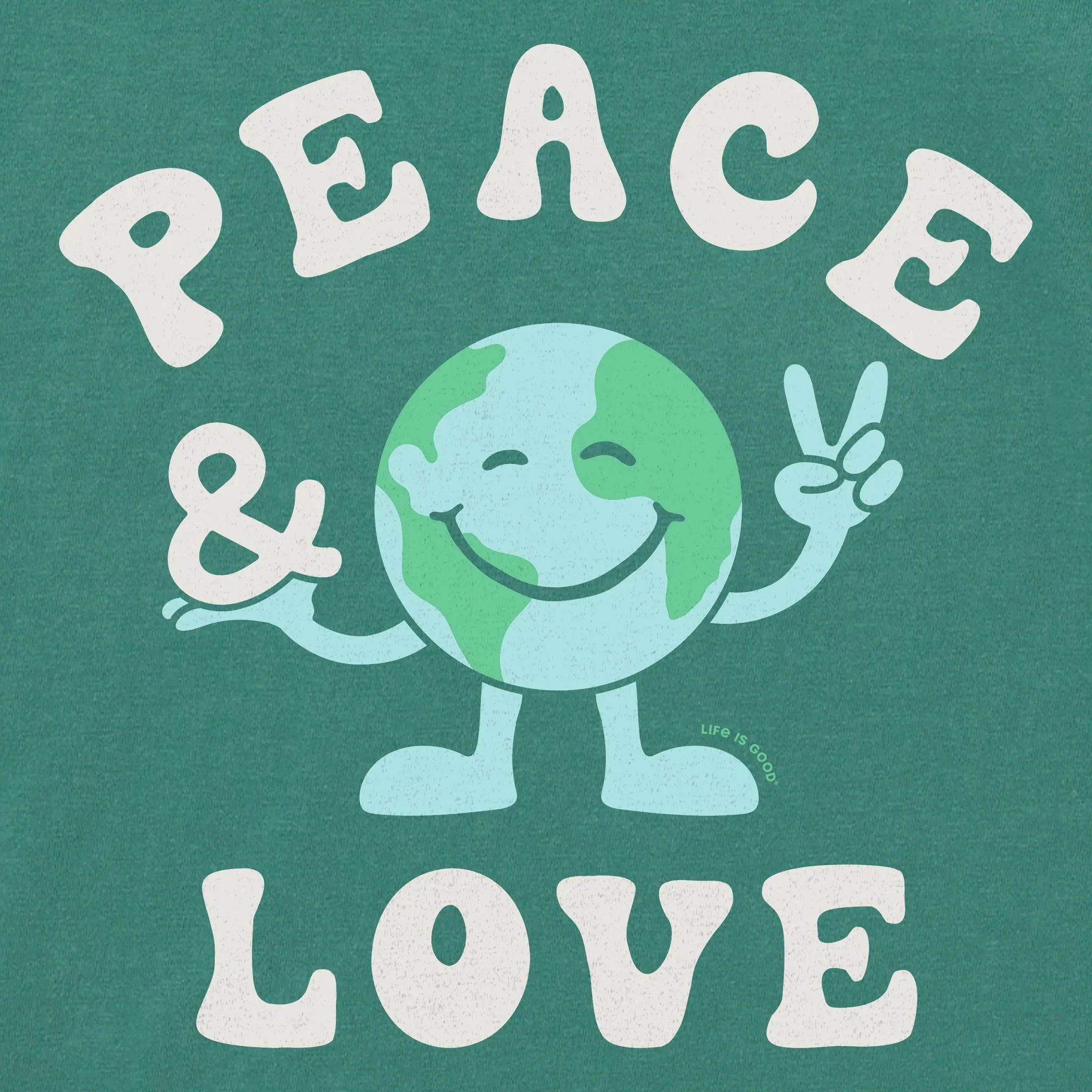 Kids Peace & Love Earth Short Sleeve Crusher Tee Life is Good