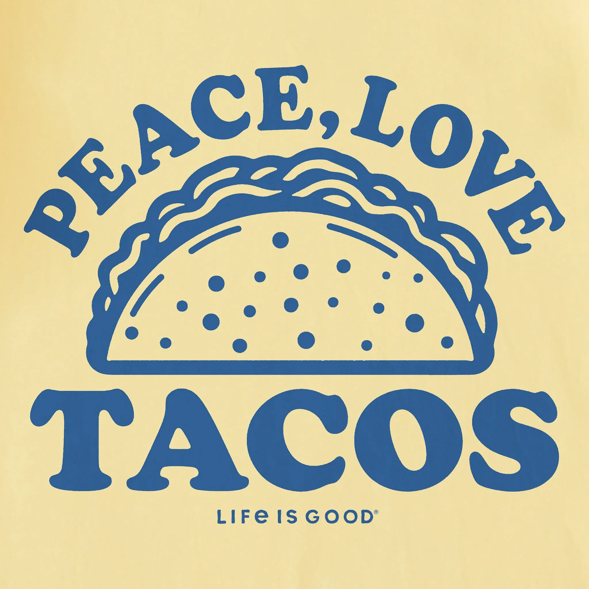 Kids Peace Love & Tacos Short Sleeve Crusher Tee Life is Good