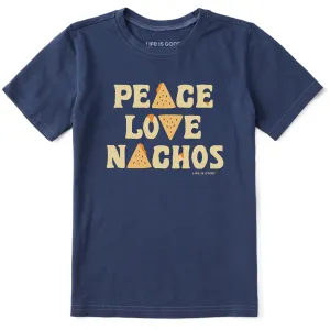 Kids Peace Love Nachos Short Sleeve Crusher Tee Life is Good
