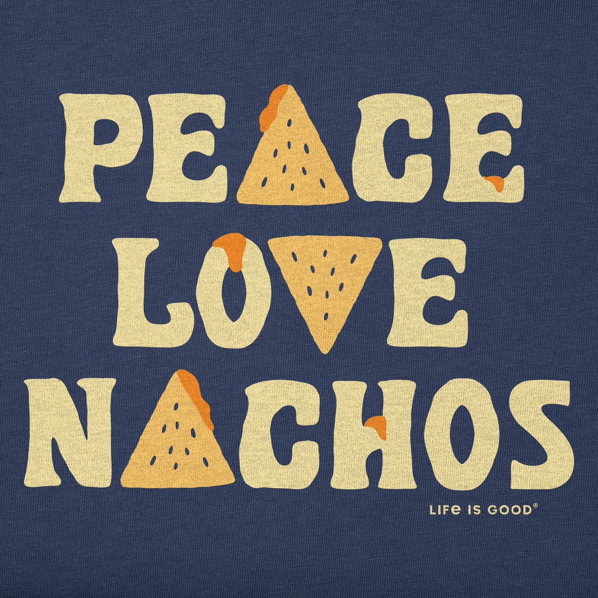 Kids Peace Love Nachos Short Sleeve Crusher Tee Life is Good
