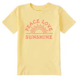 Kids Peace Love Sunshine Short Sleeve Crusher Tee Life is Good