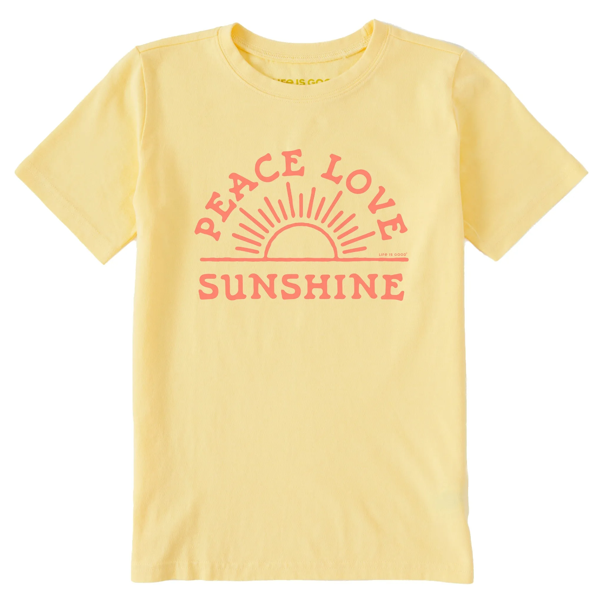 Kids Peace Love Sunshine Short Sleeve Crusher Tee Life is Good