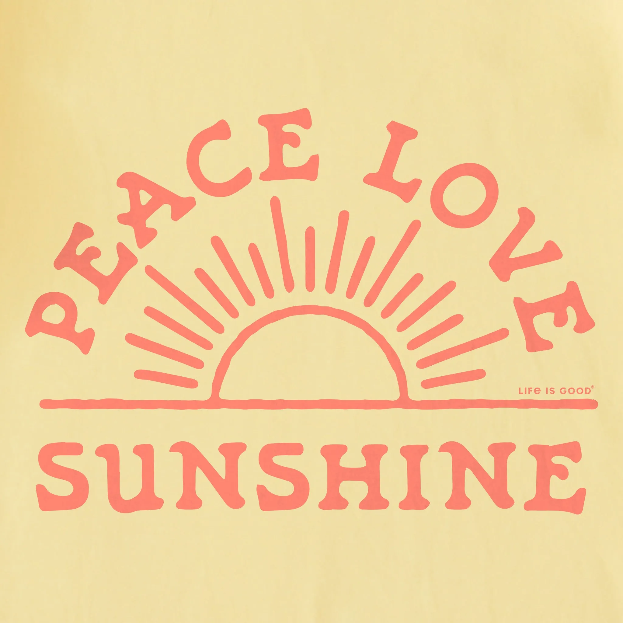Kids Peace Love Sunshine Short Sleeve Crusher Tee Life is Good