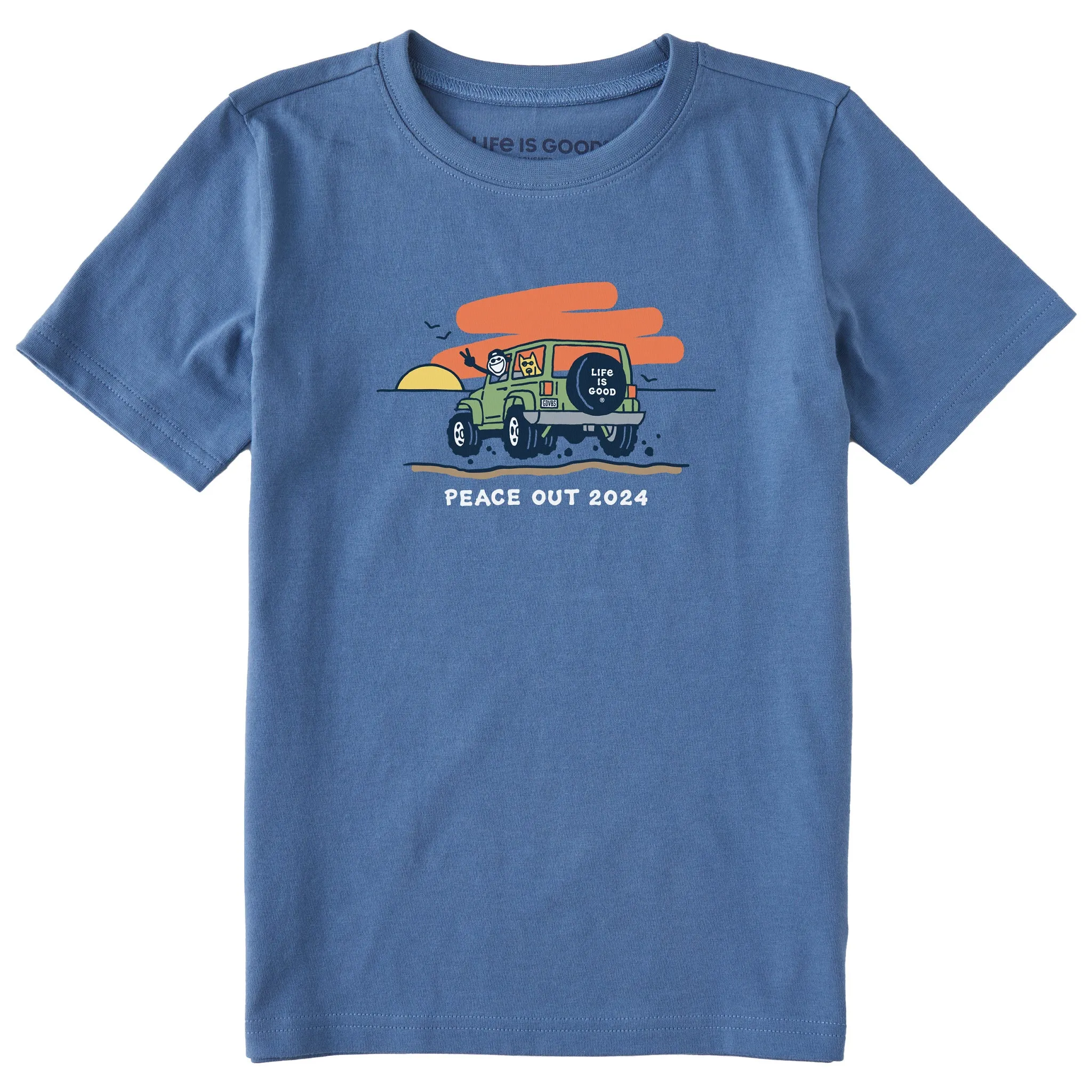 Kids Peace Out 2024 Short Sleeve Crusher Tee Life is Good