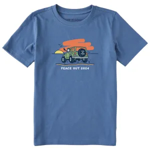 Kids Peace Out 2024 Short Sleeve Crusher Tee Life is Good