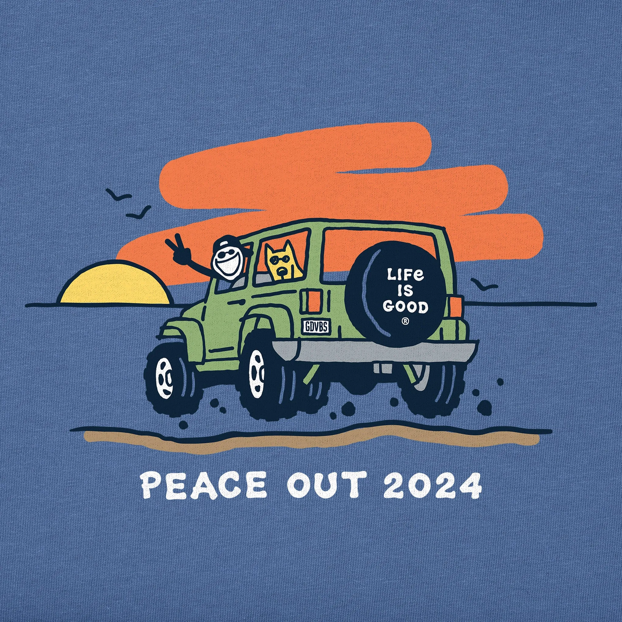Kids Peace Out 2024 Short Sleeve Crusher Tee Life is Good