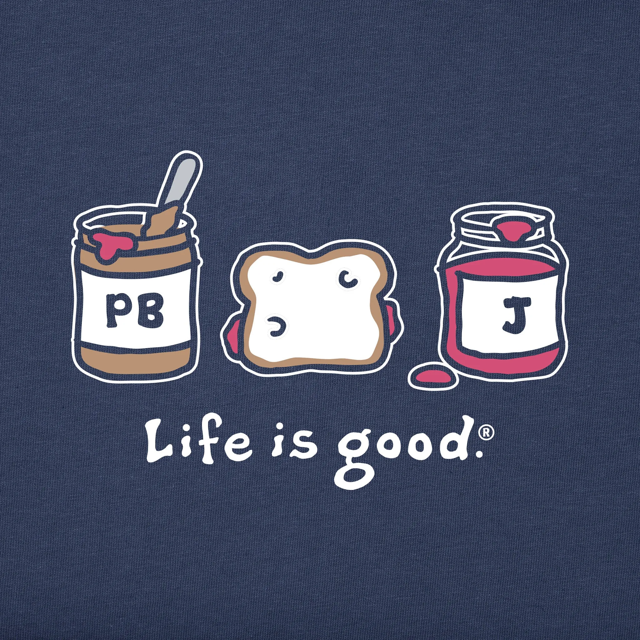 Kids Peanut Butter and Jelly Long Sleeve Crusher Tee Life is Good