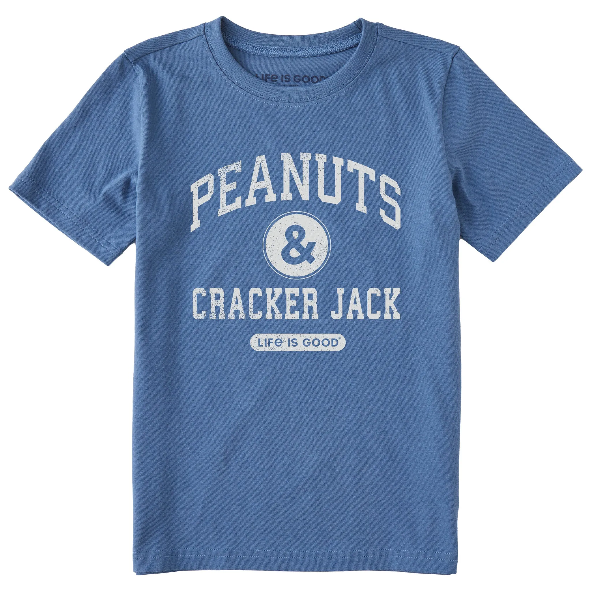 Kids Peanuts and Cracker Jack Short Sleeve Crusher Tee Life is Good