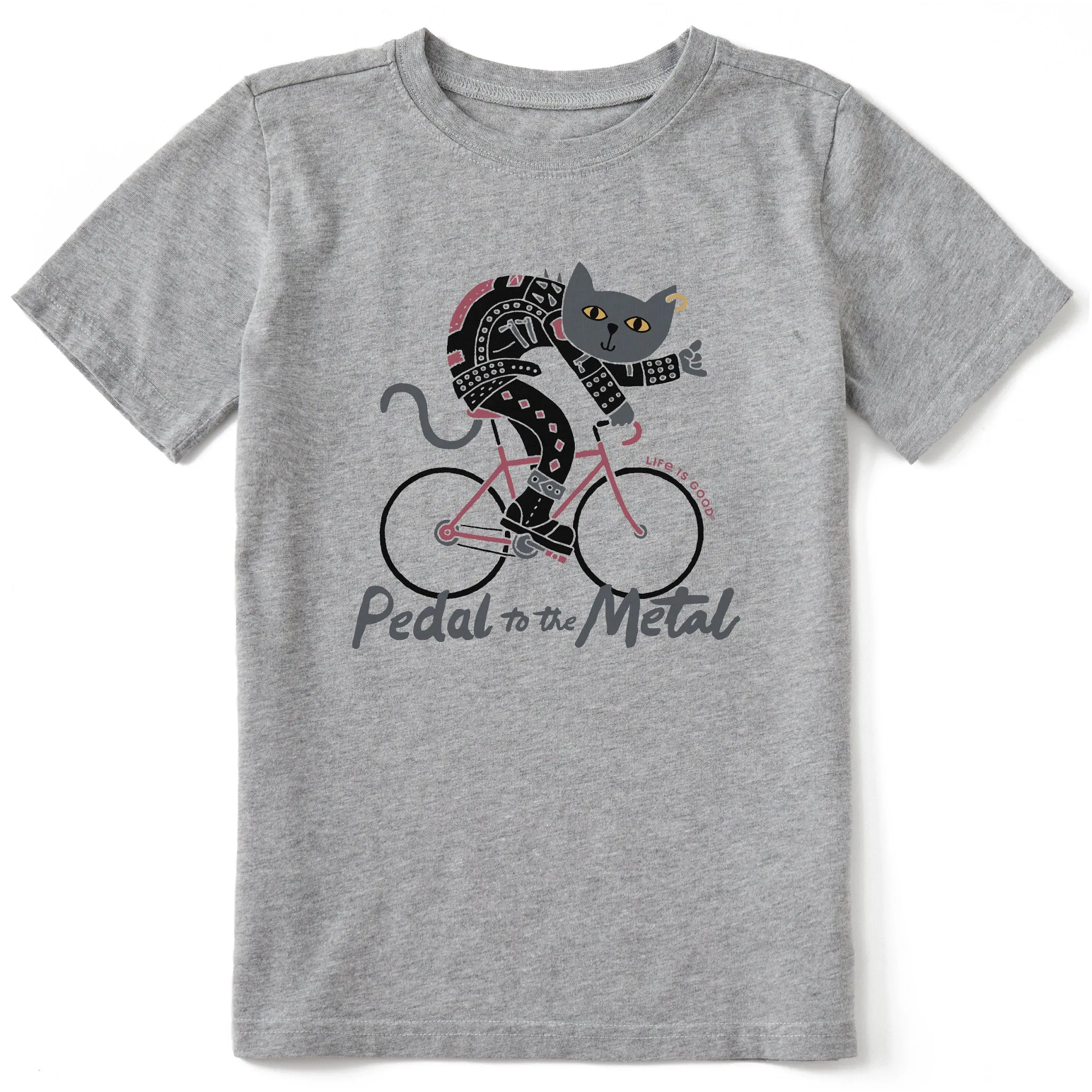 Kids Pedal to the Metal Short Sleeve Crusher Tee Life is Good
