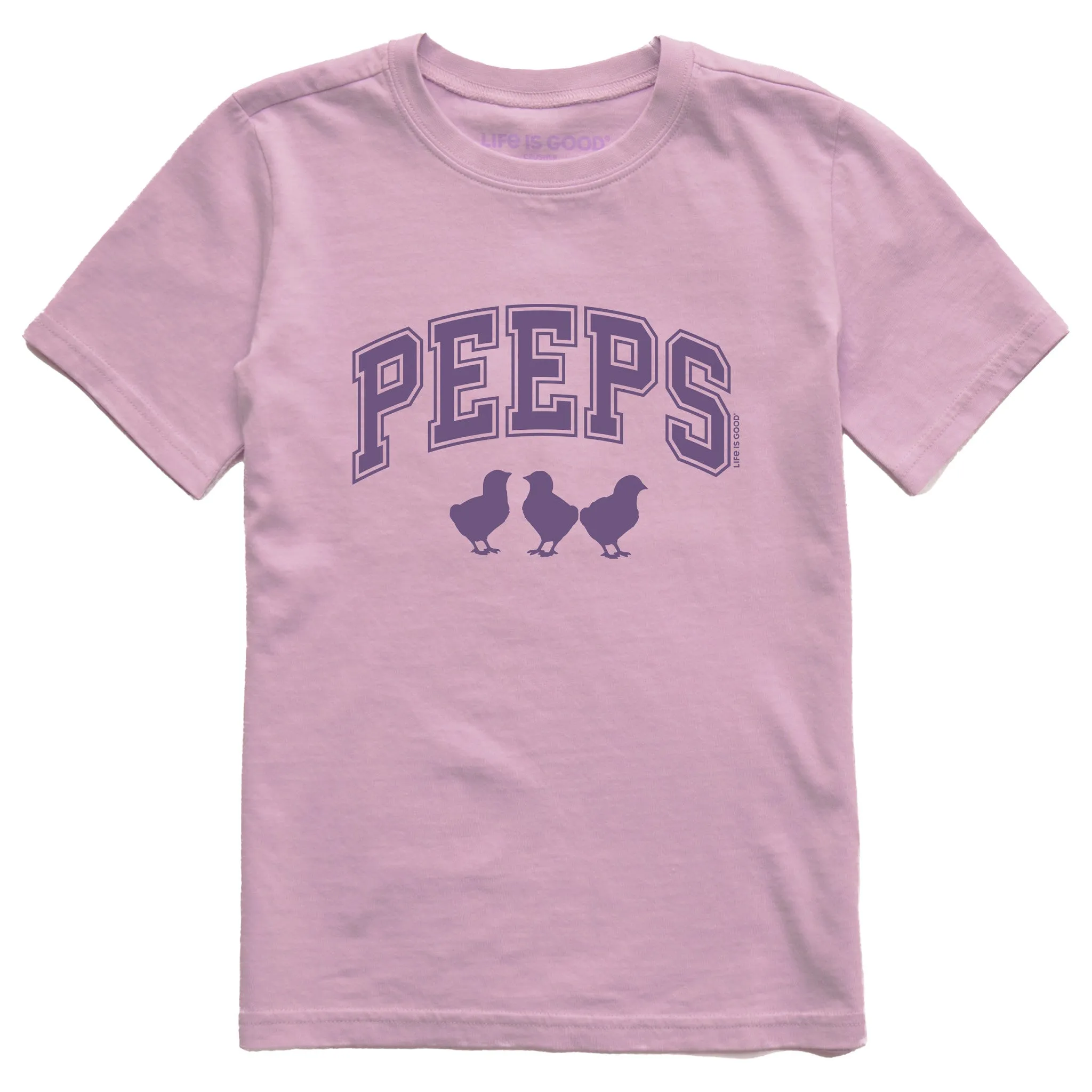 Kids Peeps Athletic Arch Short Sleeve Crusher Tee Life is Good
