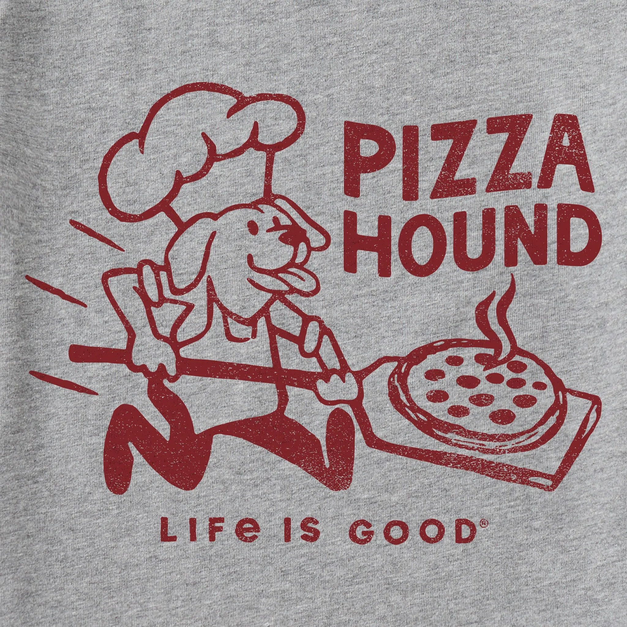 Kids Pizza Hound Short Sleeve Crusher Tee Life is Good