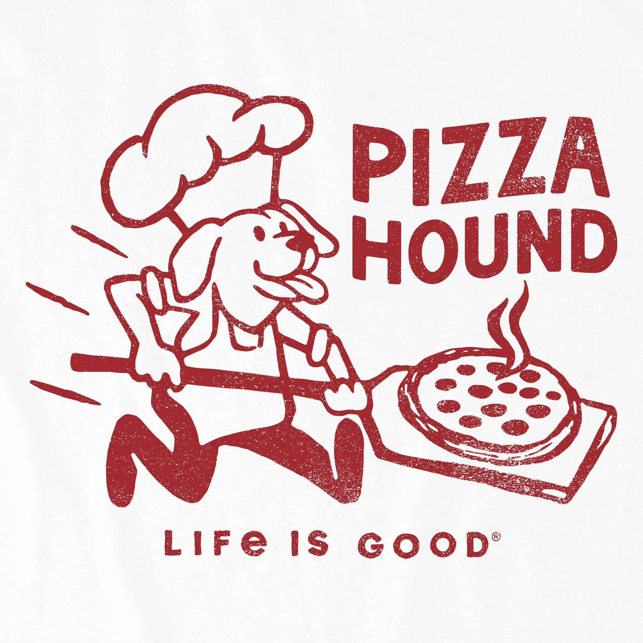 Kids Pizza Hound Short Sleeve Crusher Tee Life is Good