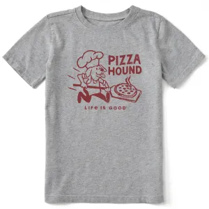 Kids Pizza Hound Short Sleeve Crusher Tee Life is Good