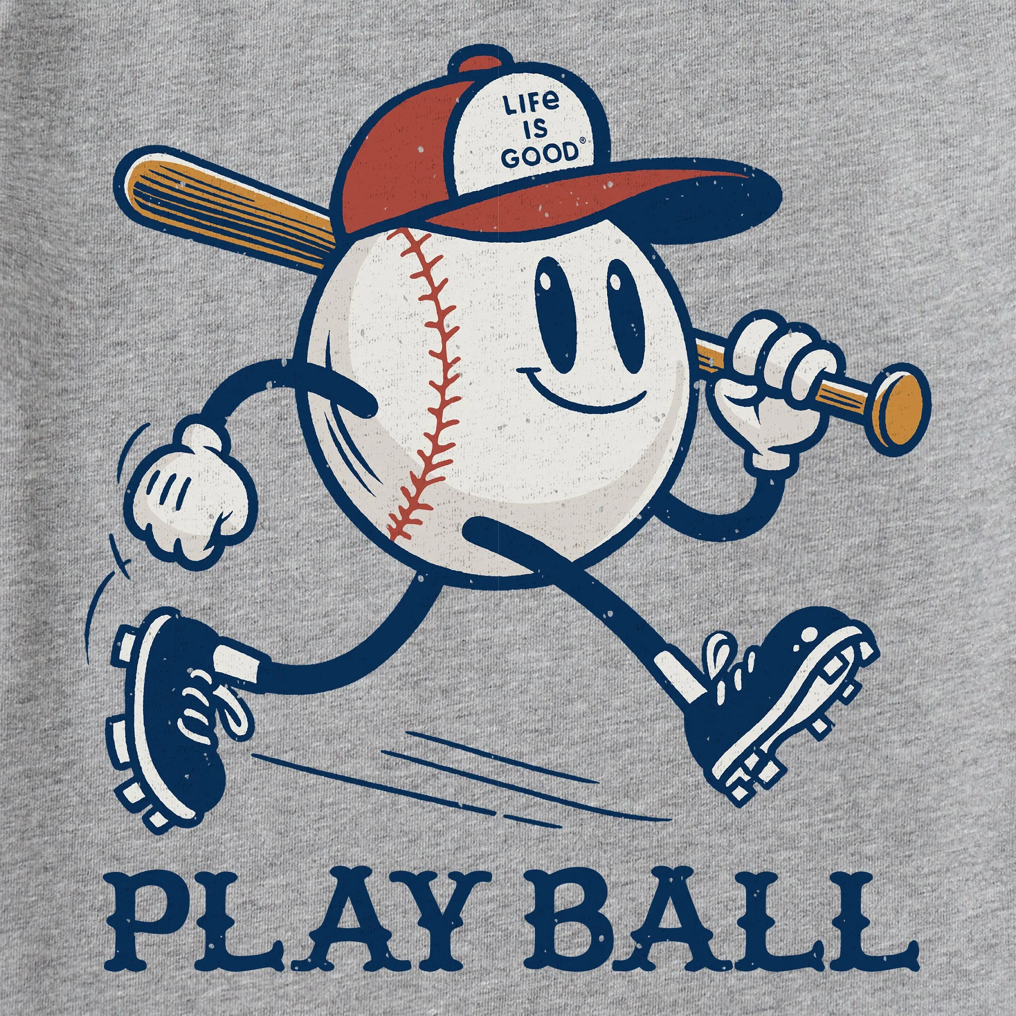 Kids Play Ball Mascot Short Sleeve Crusher Tee Life is Good