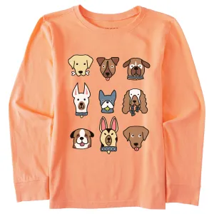 Kids Plenty of Pups Long Sleeve Crusher Tee Life is Good