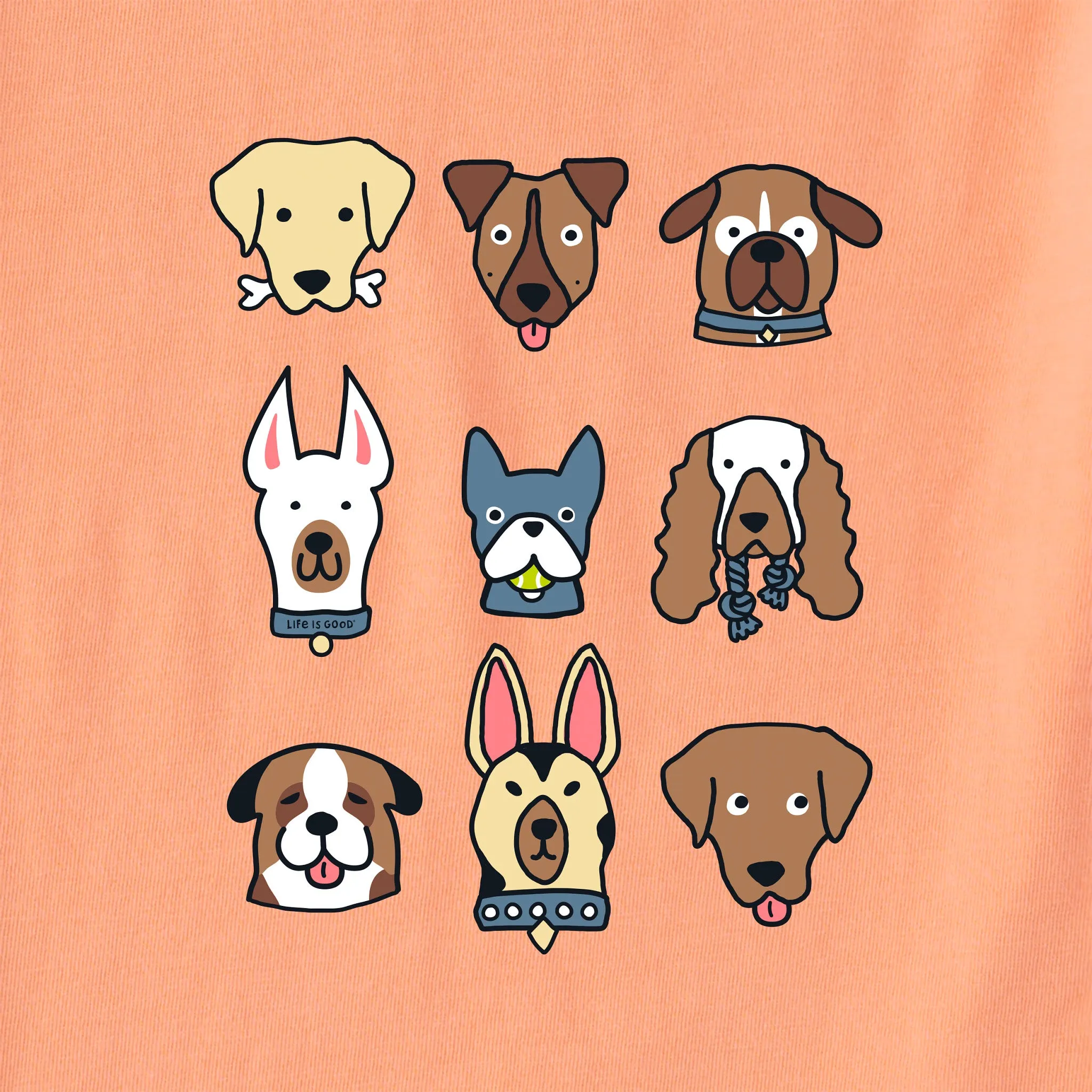 Kids Plenty of Pups Short Sleeve Crusher Tee Life is Good