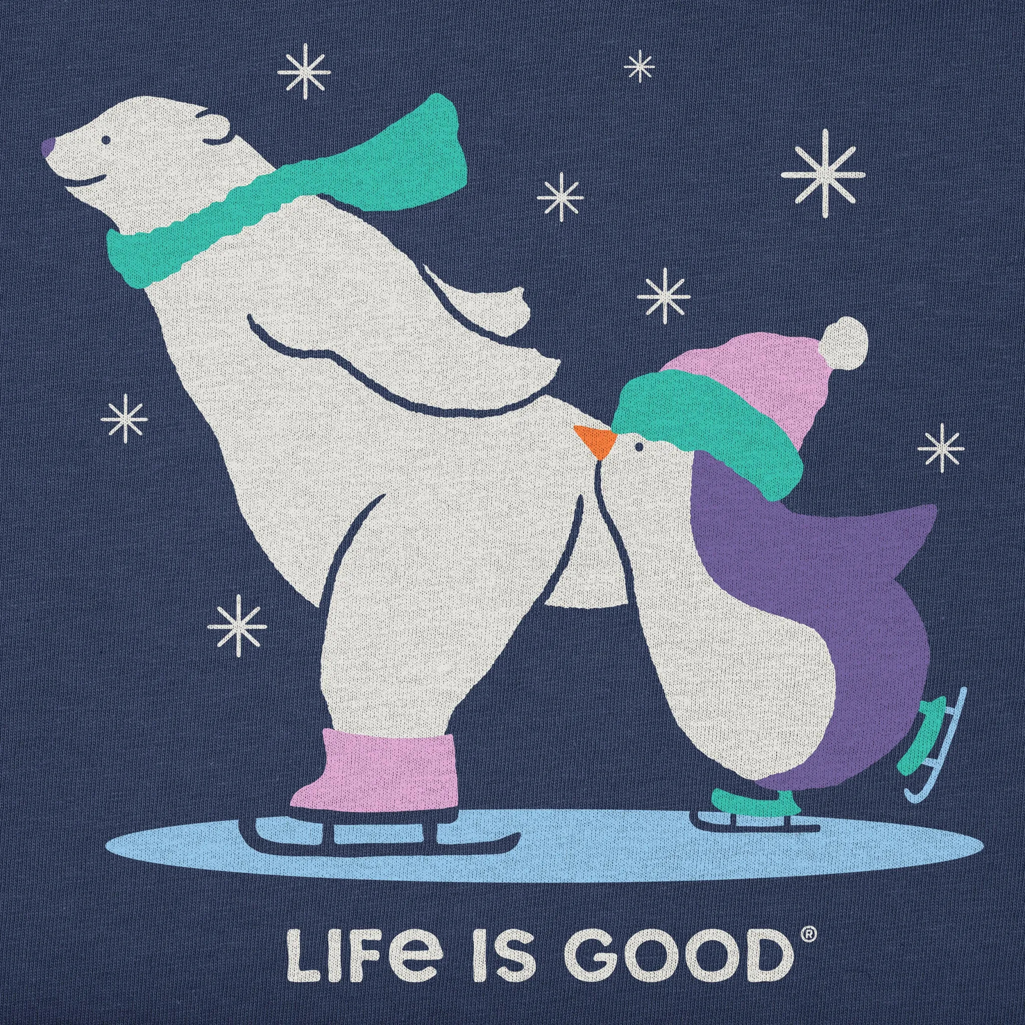 Kids Polar Skate Long Sleeve Crusher Tee Life is Good