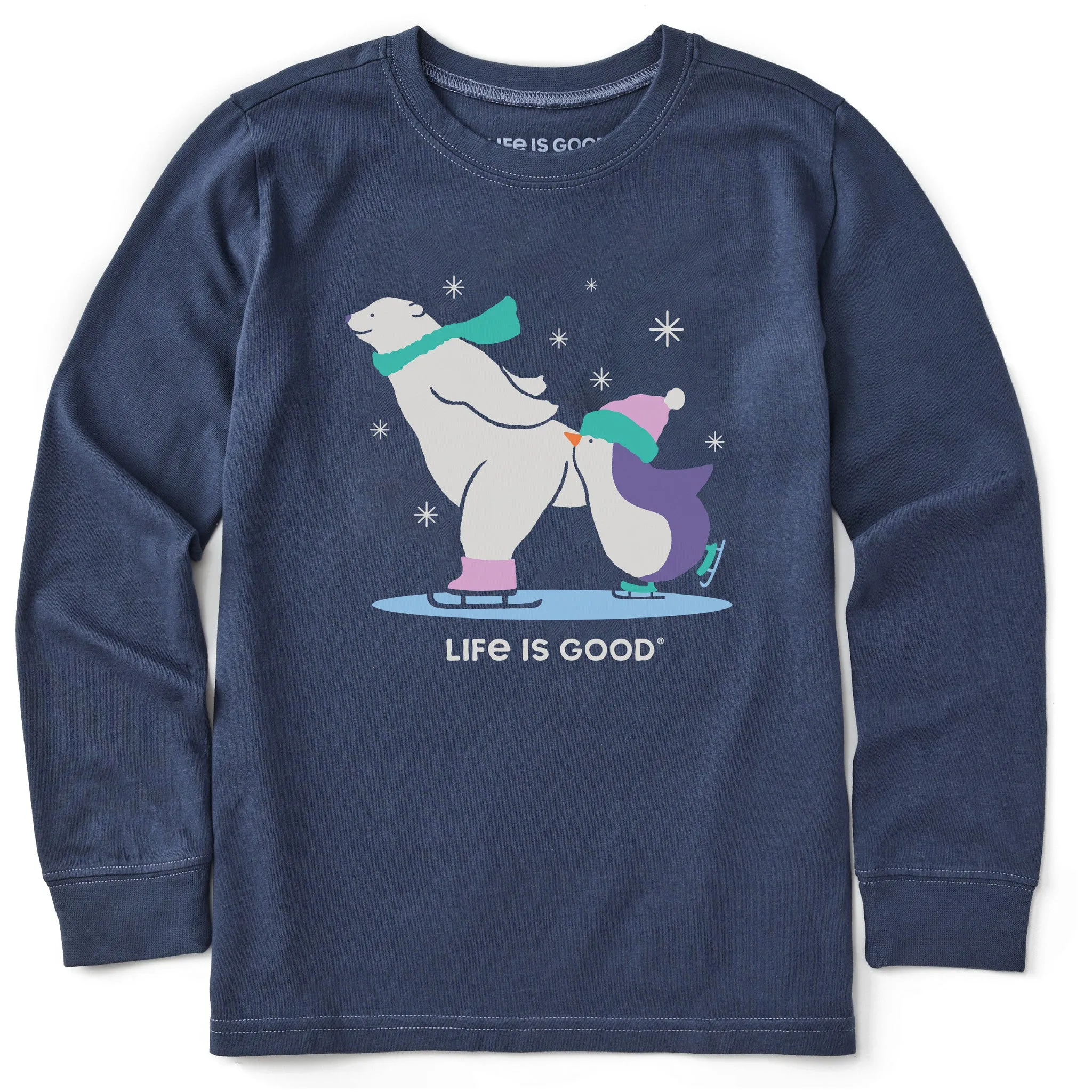 Kids Polar Skate Long Sleeve Crusher Tee Life is Good