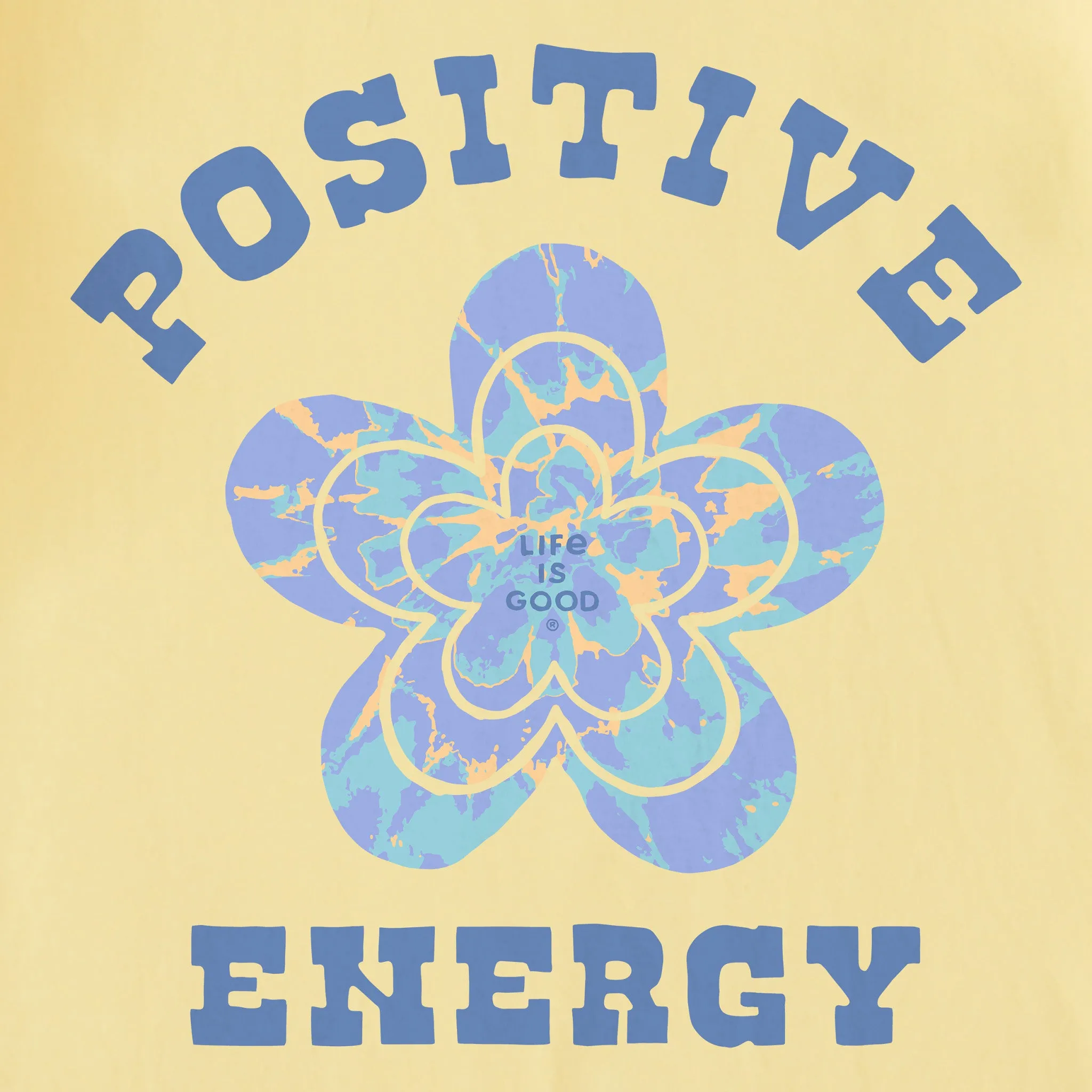 Kids Positive Energy Flower Tie Dye Short Sleeve Crusher Tee Life is Good
