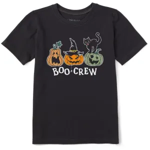 Kids Pumpkins Boo Crew Short Sleeve Crusher Tee Life is Good