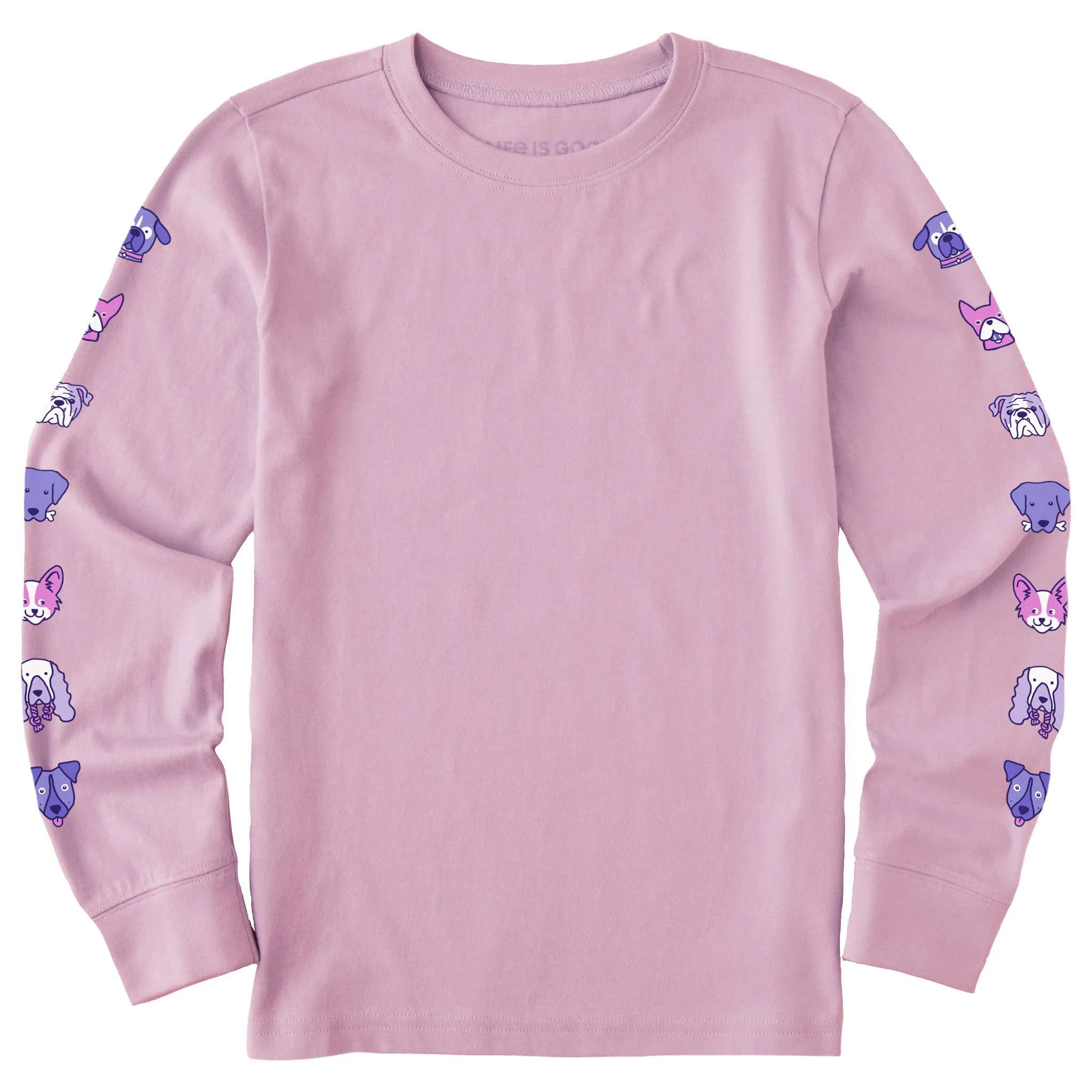 Kids Pups Party Long Sleeve Crusher Tee Life is Good