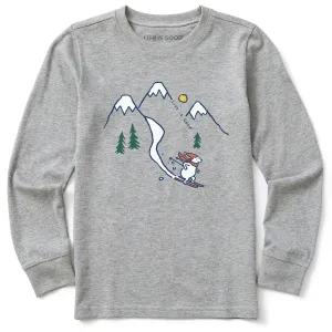 Kids Quicky Bear Ski Vista Long Sleeve Crusher Tee Life is Good