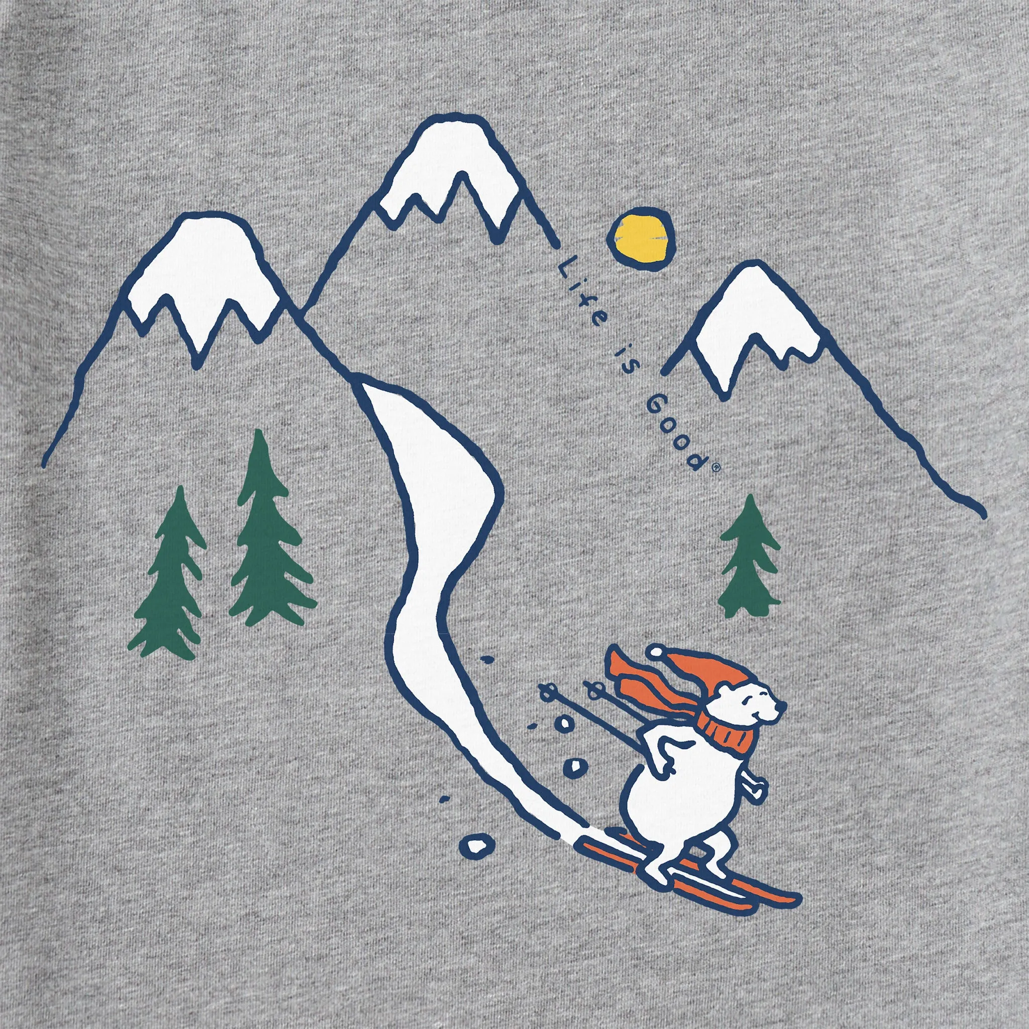 Kids Quicky Bear Ski Vista Long Sleeve Crusher Tee Life is Good