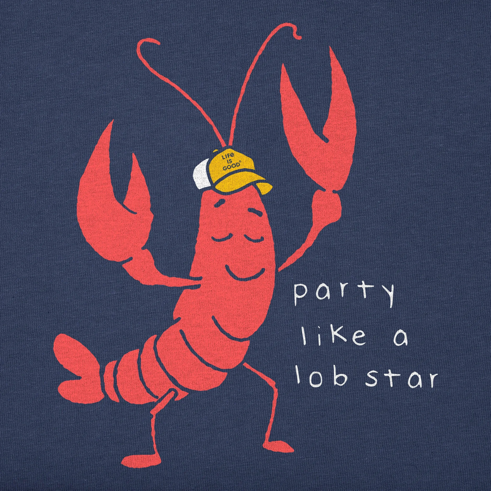 Kids Quirky Party Like a Lobstar Short Sleeve Crusher Tee Life is Good