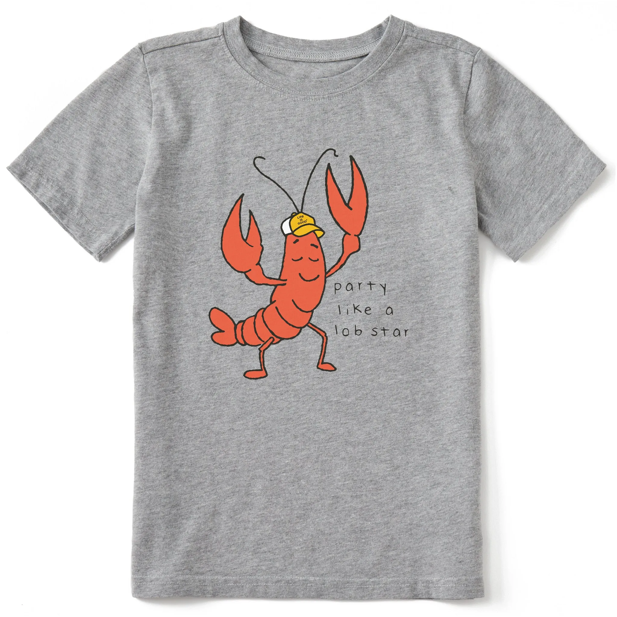 Kids Quirky Party Like a Lobstar Short Sleeve Crusher Tee Life is Good